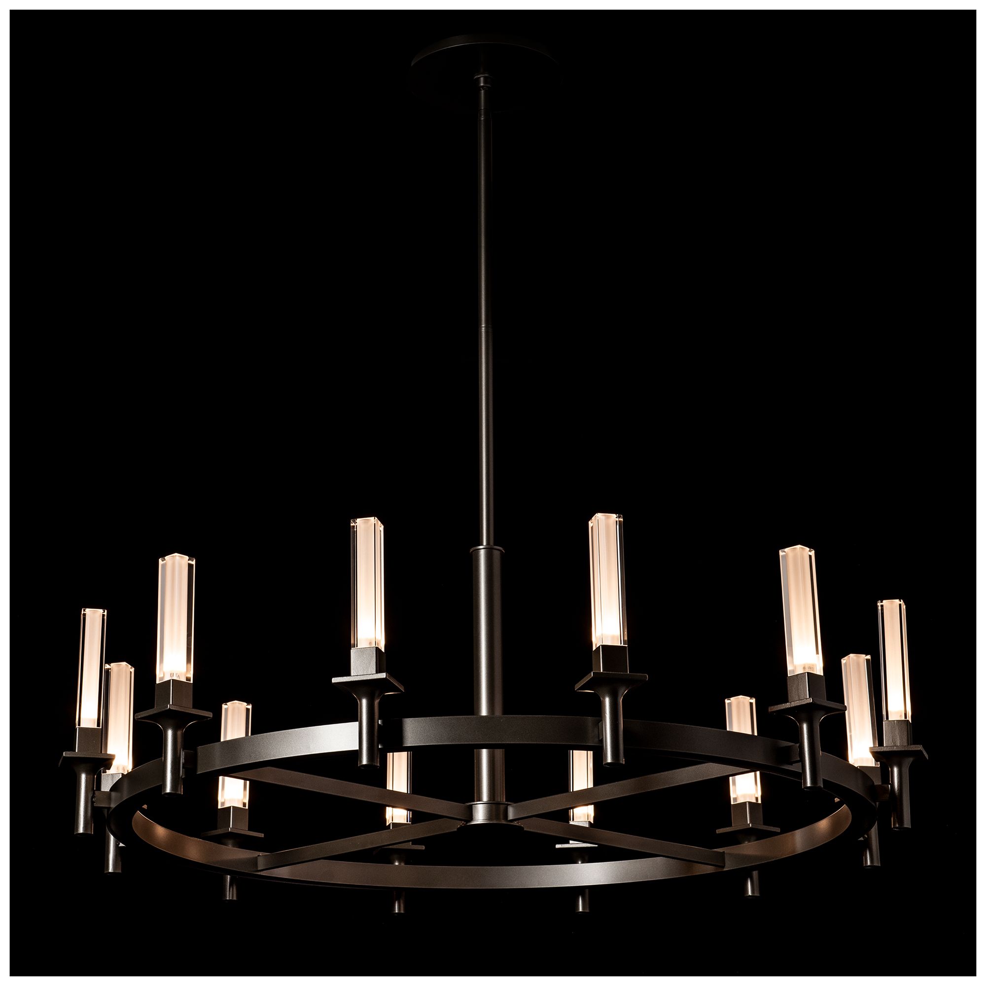 Image 7 Windsor 43"W 12-Light Dark Smoke Chandelier - Frosted Glass more views