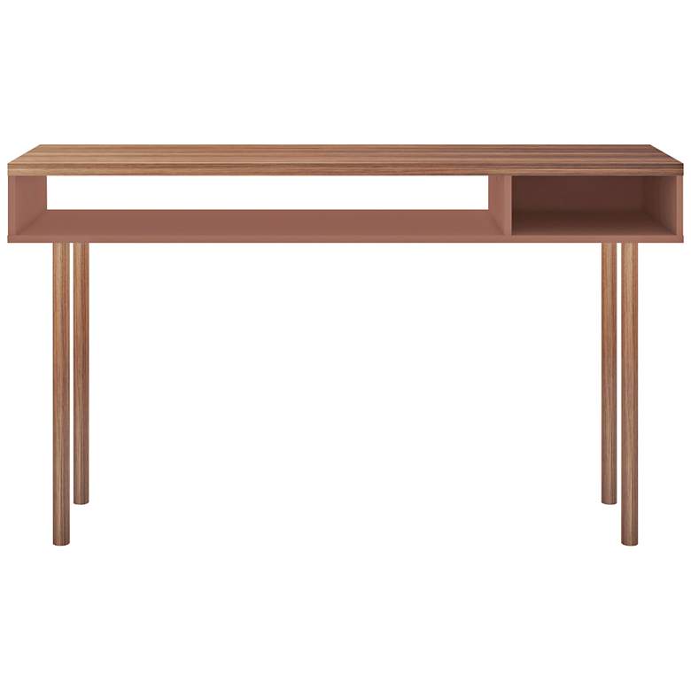 Image 2 Windsor 47 1/4" Wide Pink and Natural 2-Shelf Console Table