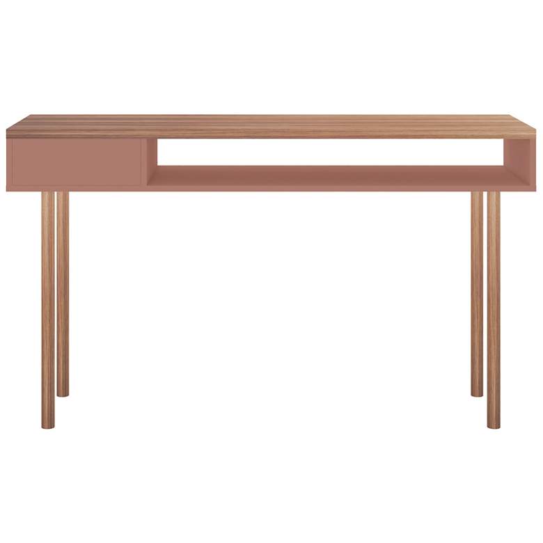 Image 3 Windsor 47 1/4" Wide Pink and Natural 2-Shelf Console Table more views