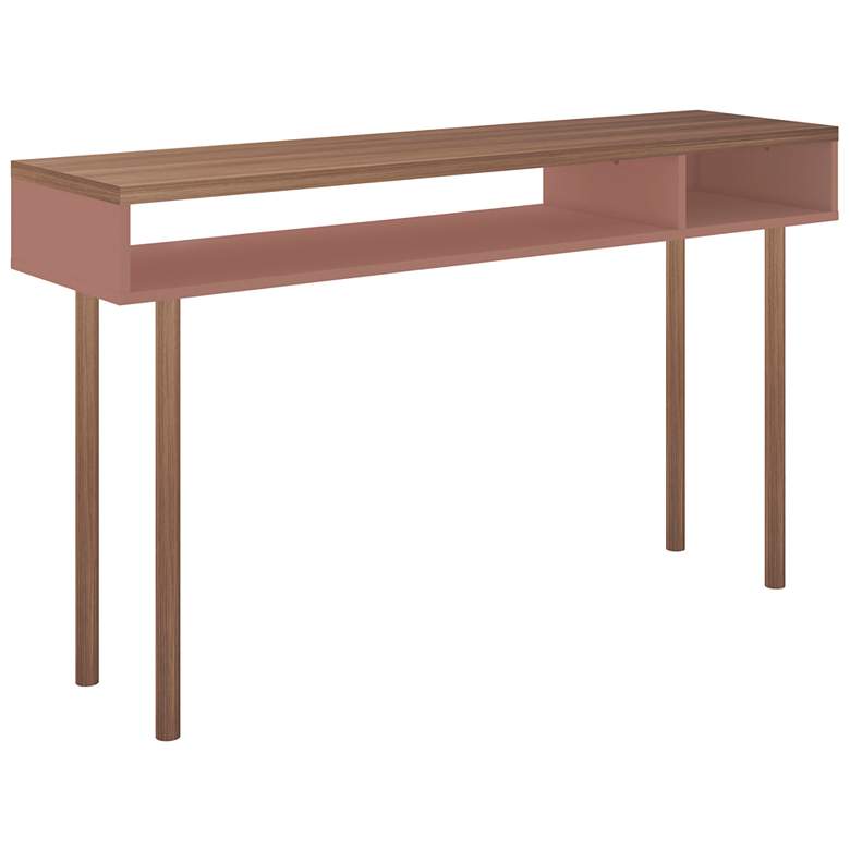 Image 5 Windsor 47 1/4" Wide Pink and Natural 2-Shelf Console Table more views