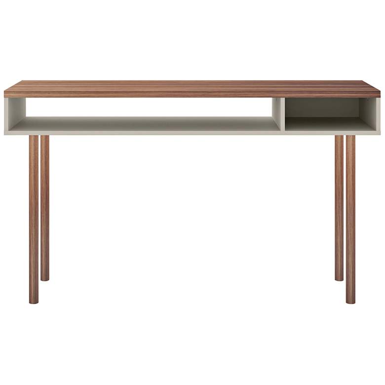 Image 2 Windsor 47 1/4"W Off-White and Natural 2-Shelf Modern Console Table
