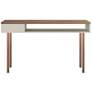 Windsor 47 1/4"W Off-White and Natural 2-Shelf Modern Console Table