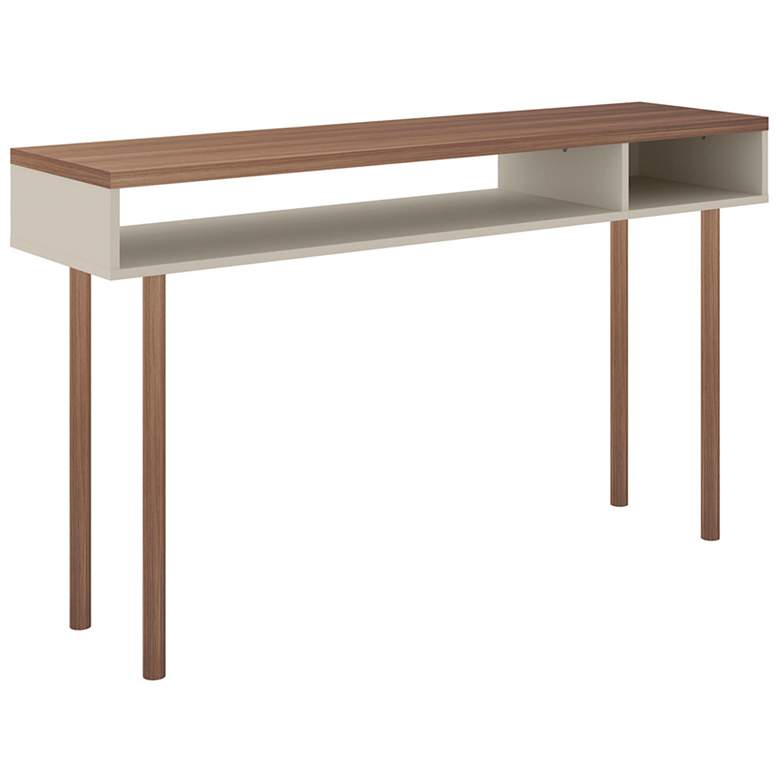 Image 5 Windsor 47 1/4"W Off-White and Natural 2-Shelf Modern Console Table more views