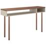 Windsor 47 1/4"W Off-White and Natural 2-Shelf Modern Console Table