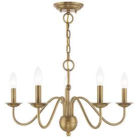 Image1 of Windsor 5 Light Antique Brass Chandelier