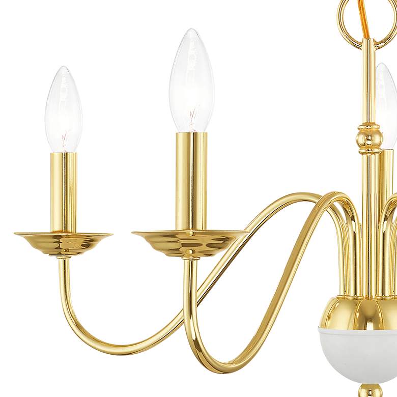 Image 4 Windsor 5 Light Polished Brass Chandelier more views