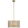 2_Windsor 6-Lt Crystal Pendant - French Gold & Matte Black more views