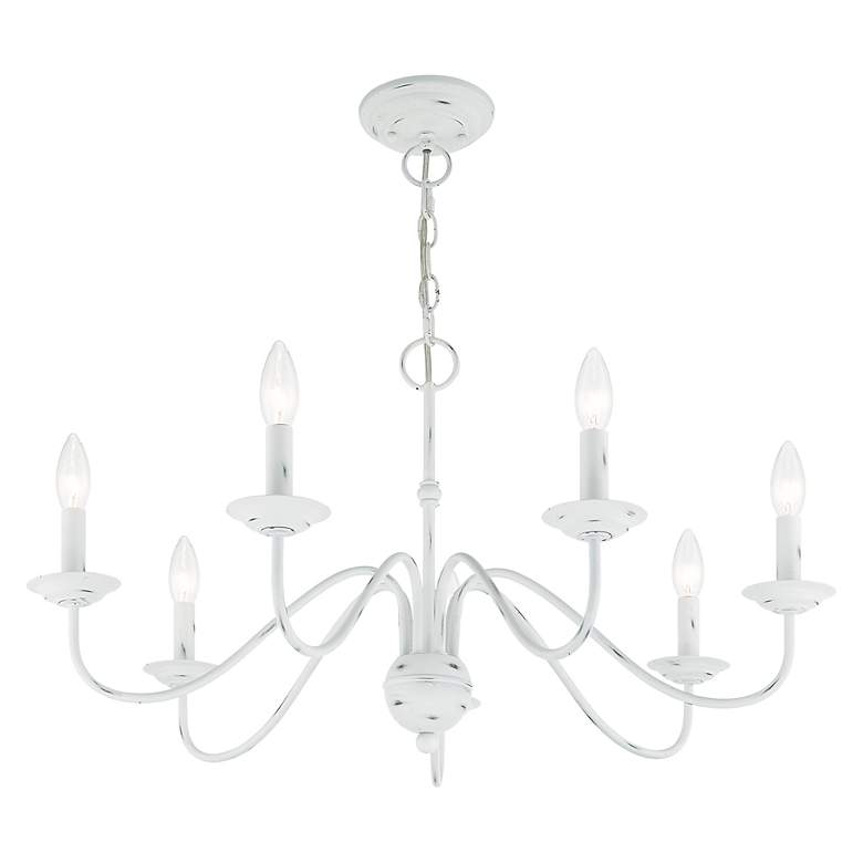 Image 6 Windsor 7 Light Antique White Chandelier more views