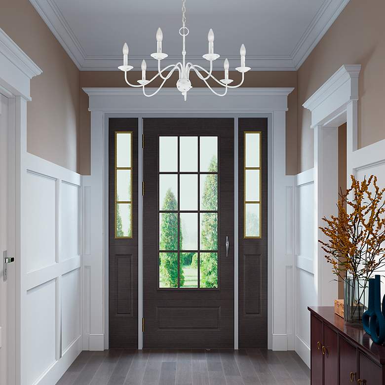 Image 7 Windsor 7 Light Antique White Chandelier more views