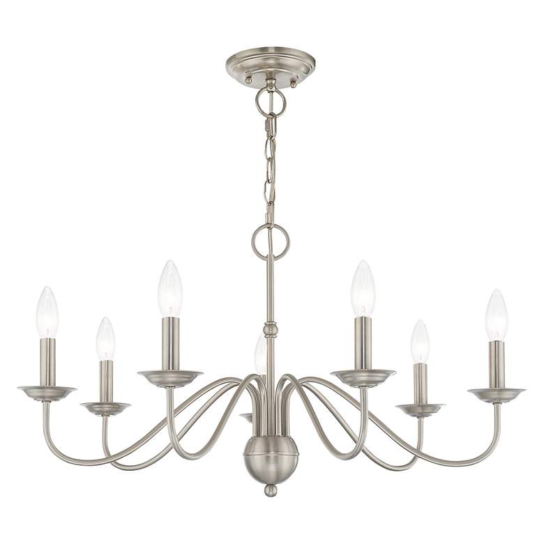 Image 5 Windsor 7 Light Brushed Nickel Chandelier more views