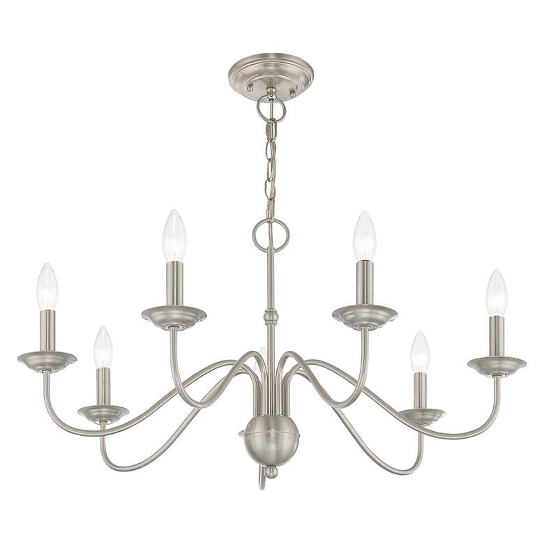 Image 6 Windsor 7 Light Brushed Nickel Chandelier more views