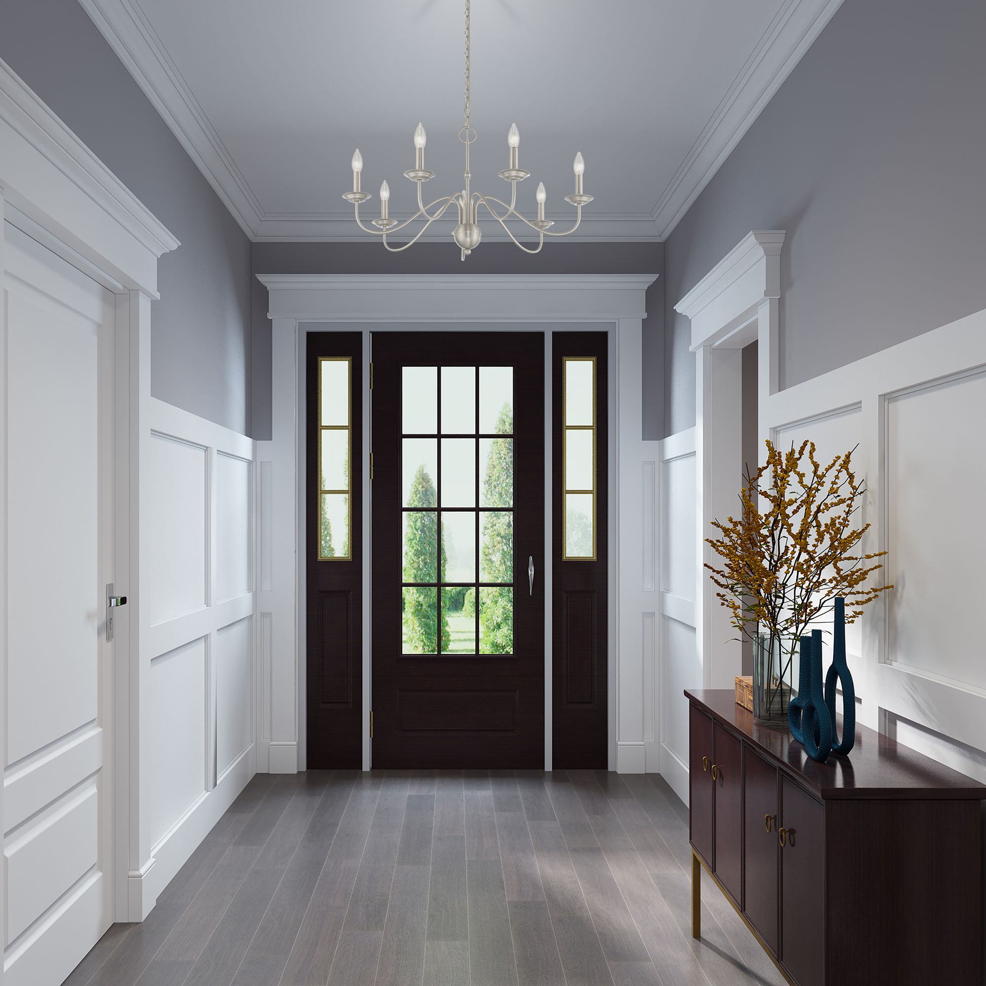 Windsor 7 Light Brushed Nickel Chandelier