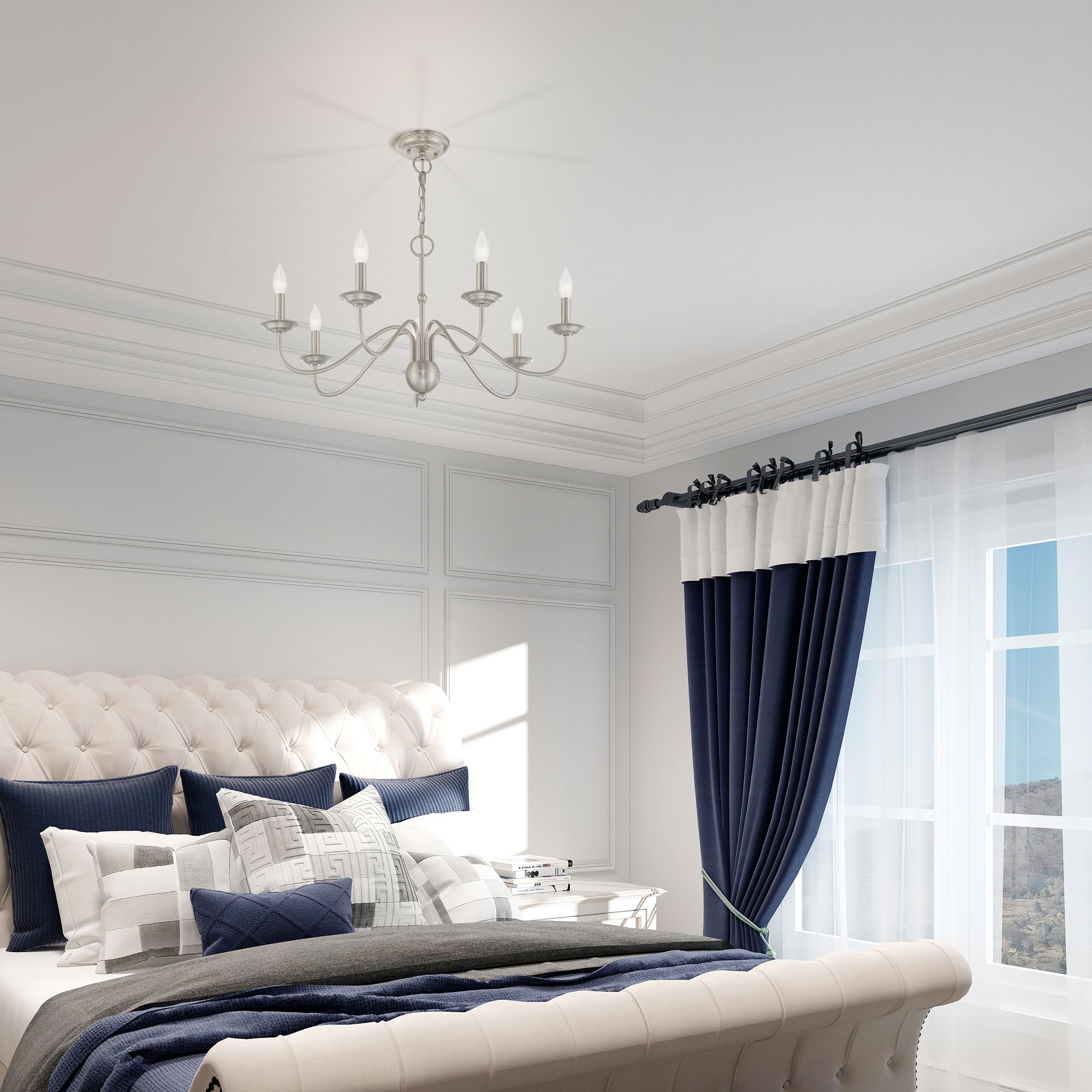 Windsor 7 Light Brushed Nickel Chandelier