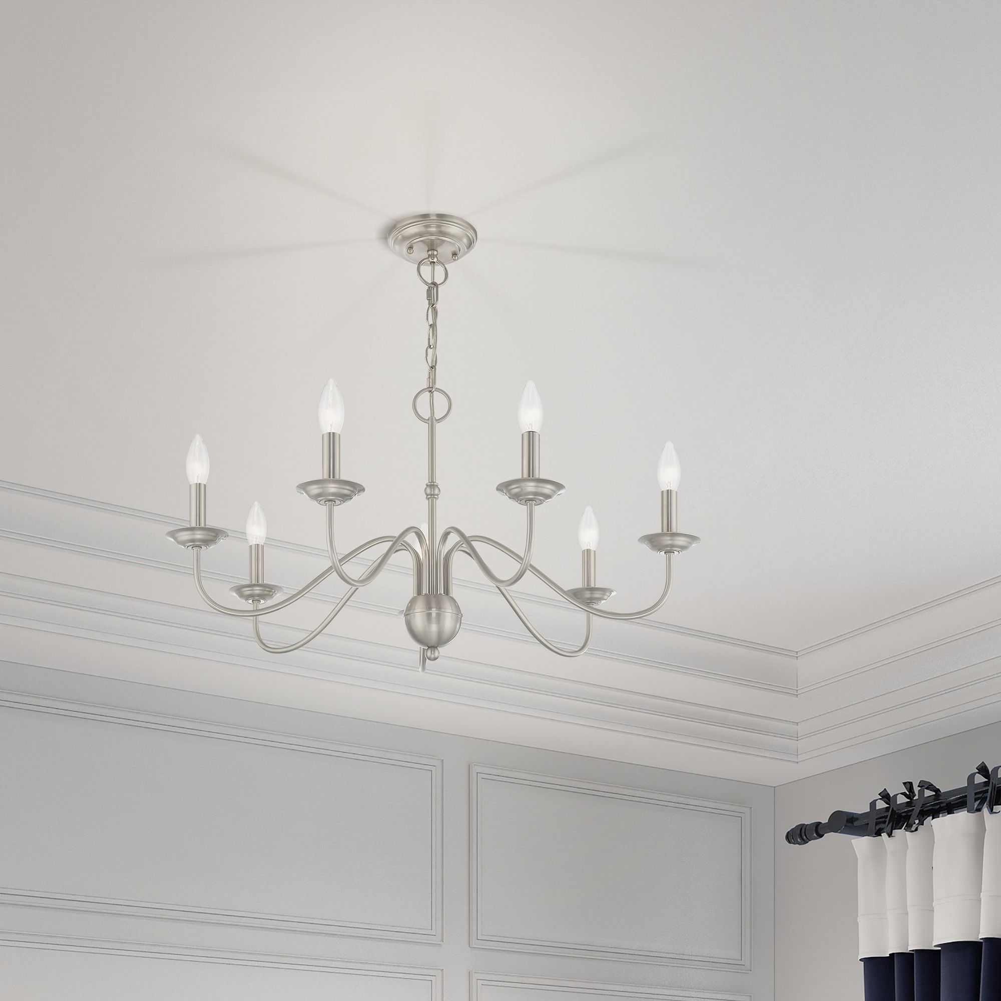 Windsor 7 Light Brushed Nickel Chandelier
