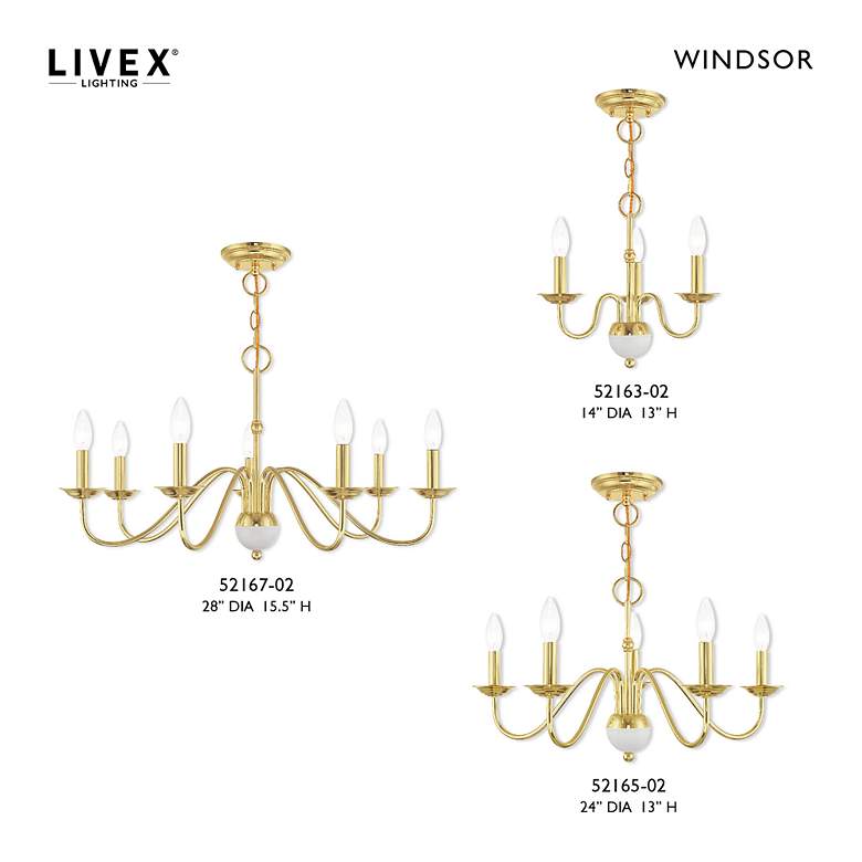 Image 3 Windsor 7 Light Polished Brass Chandelier more views