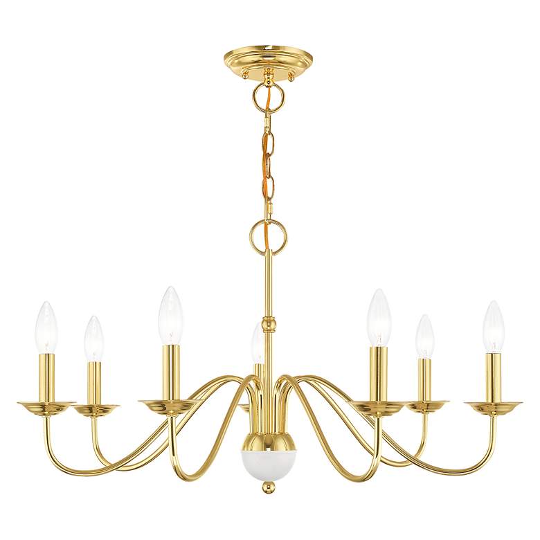 Image 4 Windsor 7 Light Polished Brass Chandelier more views