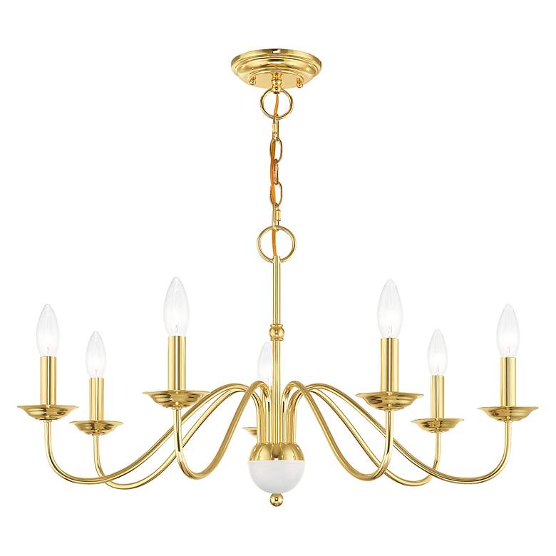 Image 5 Windsor 7 Light Polished Brass Chandelier more views
