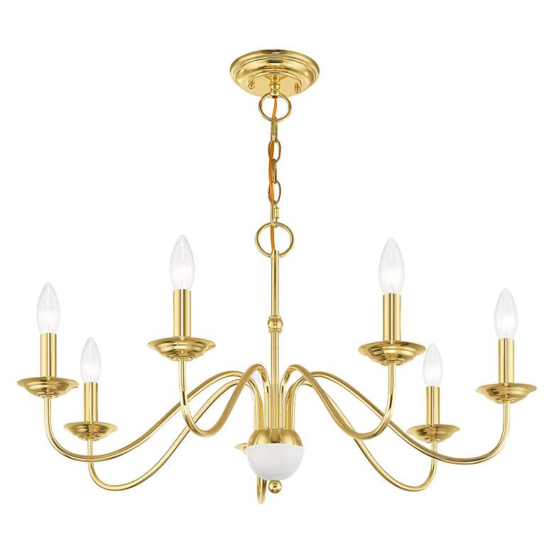 Image 6 Windsor 7 Light Polished Brass Chandelier more views