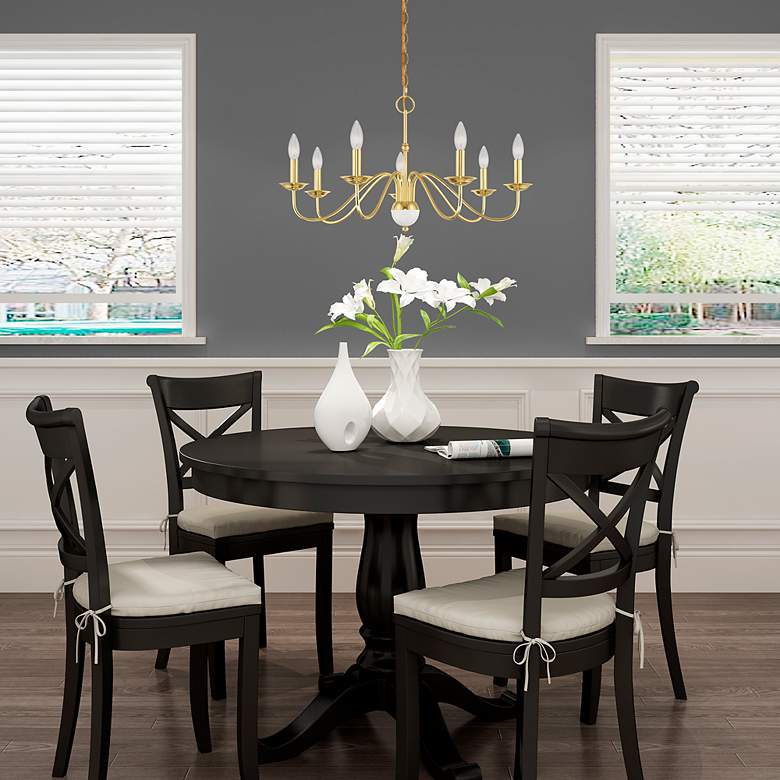 Image 7 Windsor 7 Light Polished Brass Chandelier more views