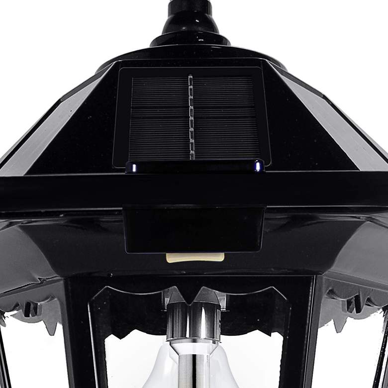 Image 3 Windsor 96" High Black Solar LED Outdoor Post Light w/ Base more views