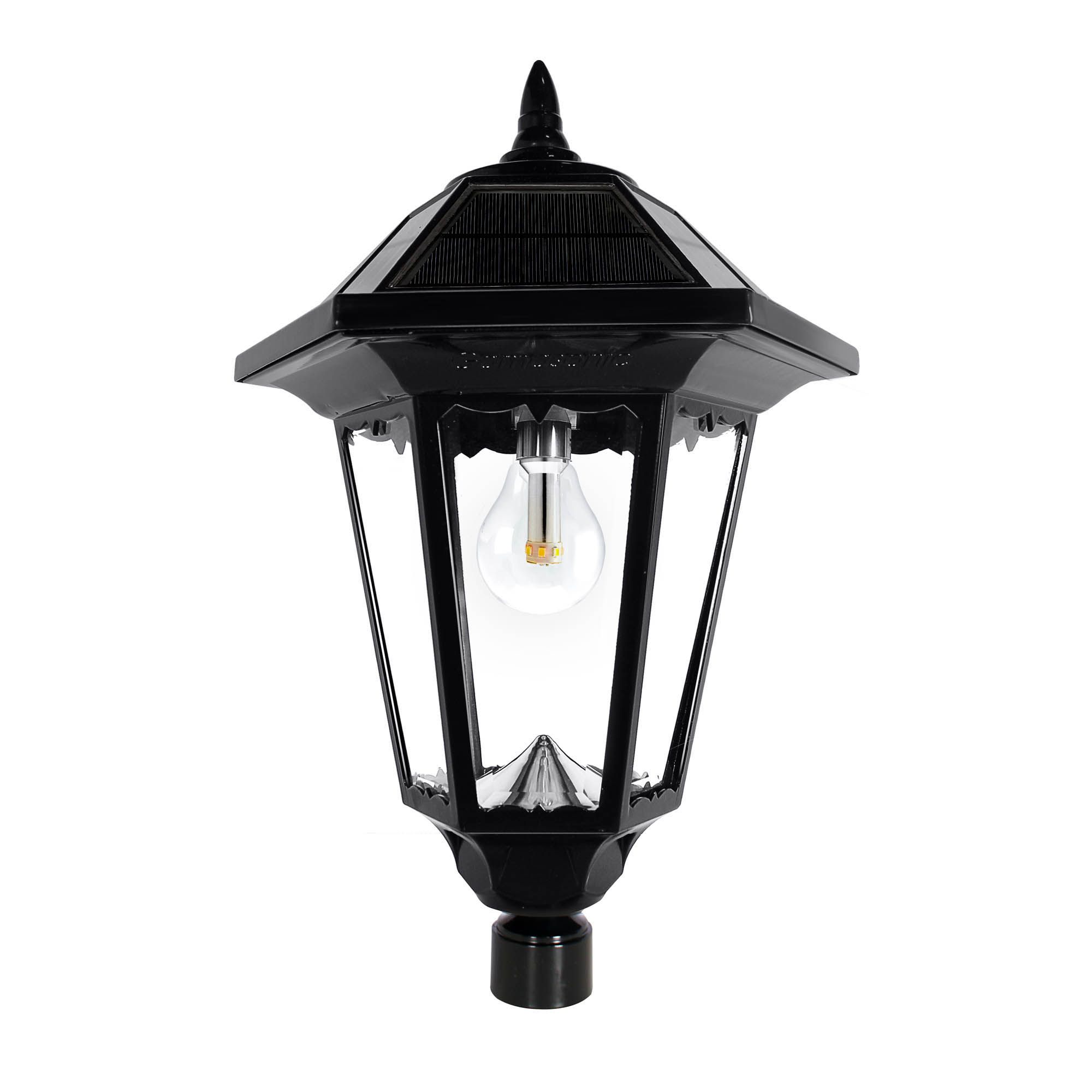 Windsor 96" High Black Solar LED Outdoor Post Light w/ Base