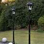 Windsor 96" High Black Solar LED Outdoor Post Light