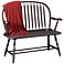 Windsor Antique Black Wood Windsor Bench