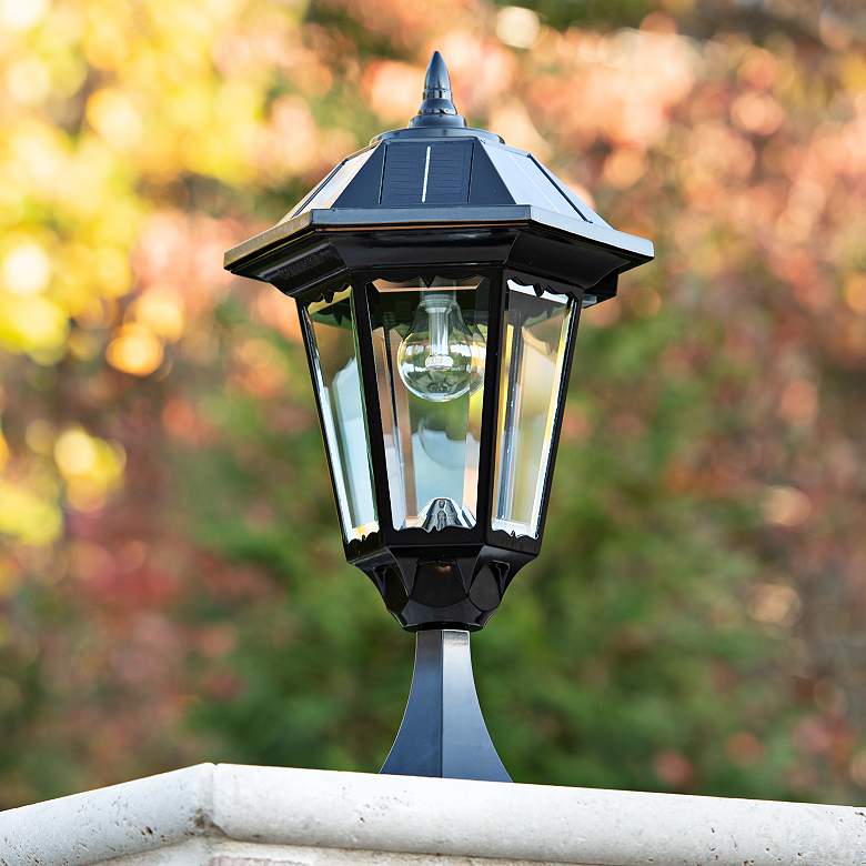 Image 2 Windsor Black 3-in-1 Solar LED Dusk to Dawn Outdoor Light