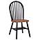 Windsor Black and Cherry Wood Dining Chair