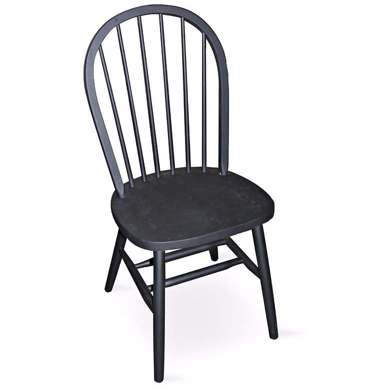Image 1 Windsor Black Finish 37 1/2 inch High Spindle Back Chair