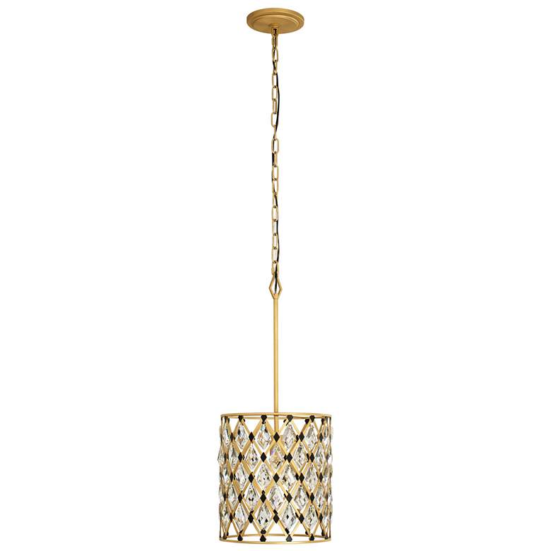 Image 2 Windsor Crystal Pendant - French Gold & Matte Black more views