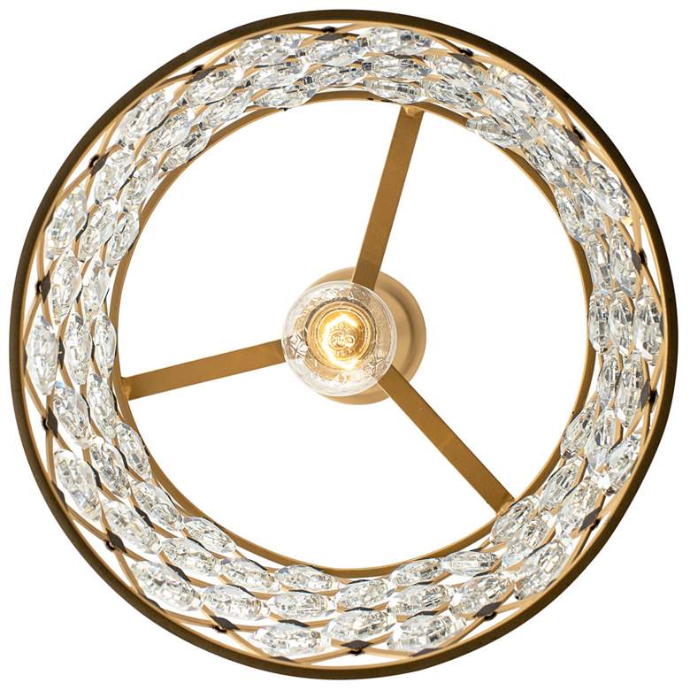 Image 3 Windsor Crystal Pendant - French Gold & Matte Black more views