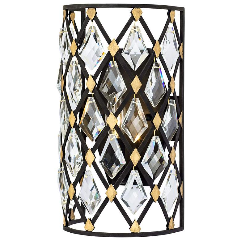 Image 2 Windsor Crystal Sconce - Carbon & Havana Gold more views