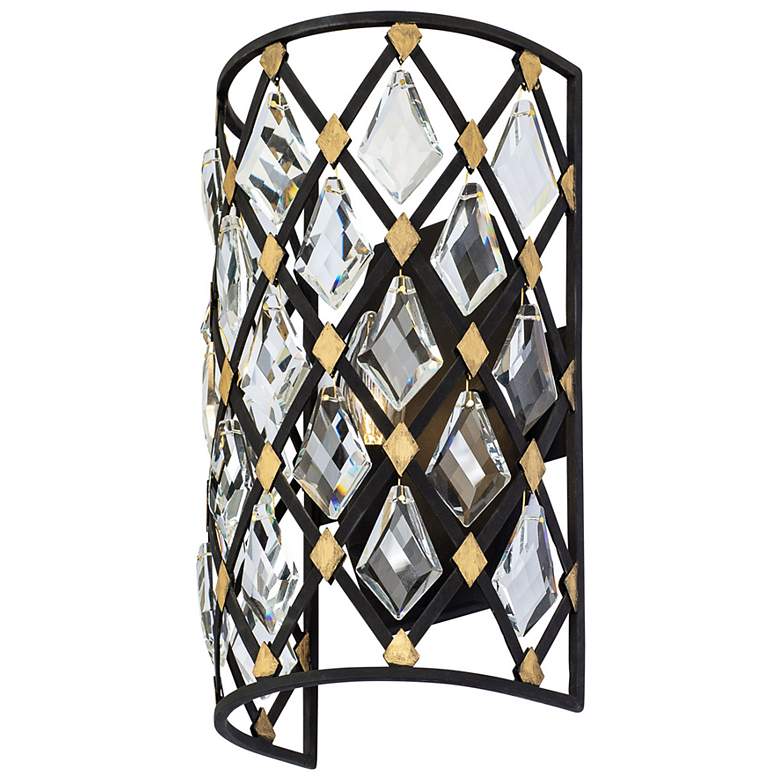 Image 3 Windsor Crystal Sconce - Carbon & Havana Gold more views