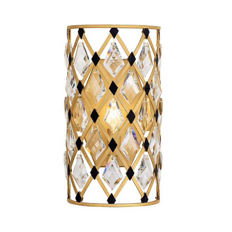 Image 2 Windsor Crystal Sconce - French Gold & Matte Black more views