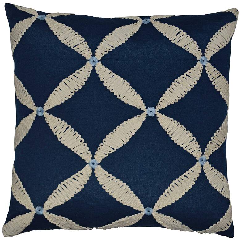 Image 1 Windward Blue 24 inch Square Decorative Throw Pillow
