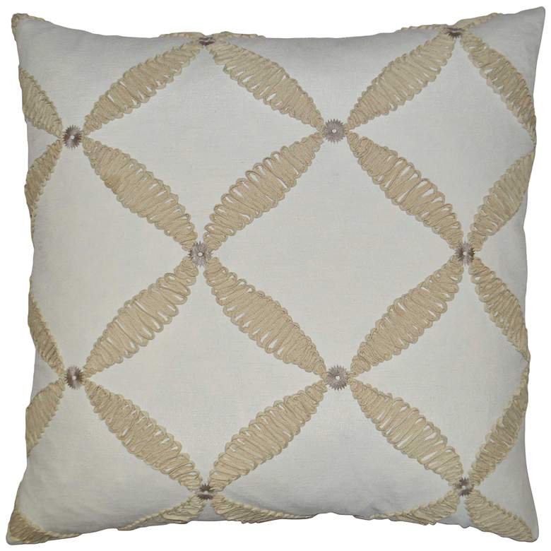 Image 1 Windward Ivory 24 inch Square Decorative Throw Pillow