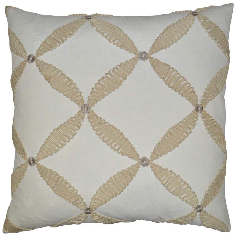 Image 1 Windward Ivory 24" Square Decorative Throw Pillow