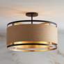 Windward Passage 20 1/2 Wide Coal and Natural Rope Ceiling Light