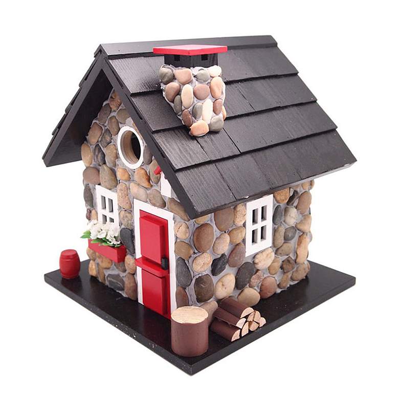 Image 1 Windy Ridge Decorative Stone Cottage Birdhouse