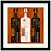 Wine Bottle 22" Square Framed Under Glass Giclee Wall Art