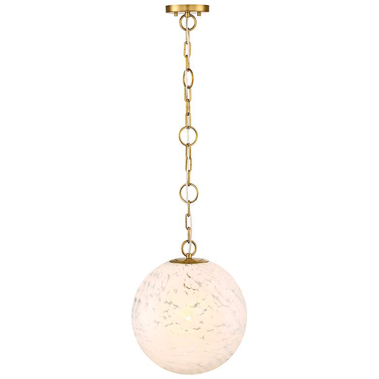 Image 2 Wine Flower 14" Wide Brushed Gold Globe Pendant Light
