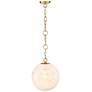 2_Wine Flower 14" Wide Brushed Gold Globe Pendant Light