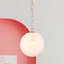 1_Wine Flower 14" Wide Brushed Gold Globe Pendant Light