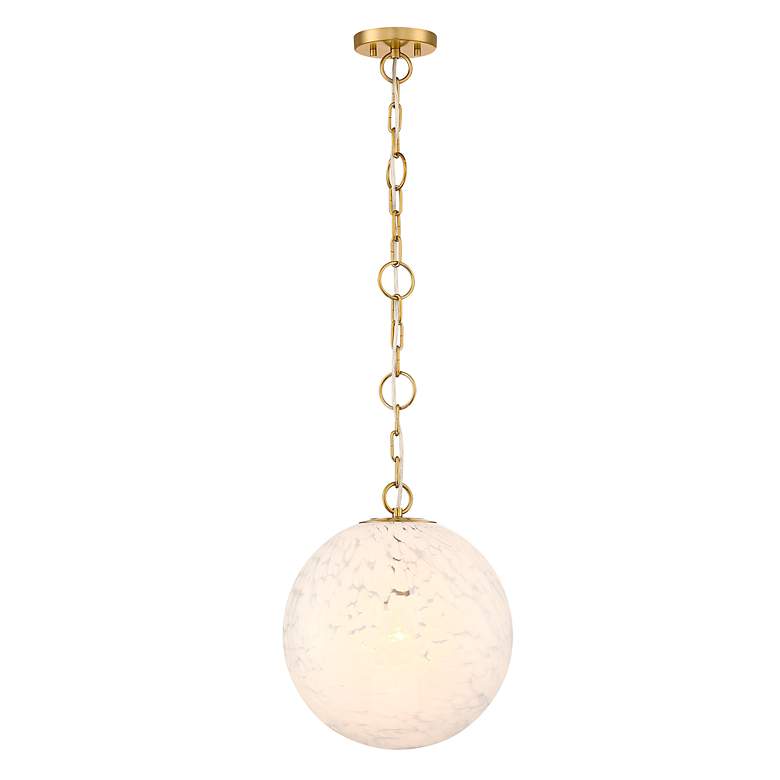 Image 3 Wine Flower 14" Wide Brushed Gold Globe Pendant Light more views
