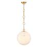 3_Wine Flower 14" Wide Brushed Gold Globe Pendant Light more views