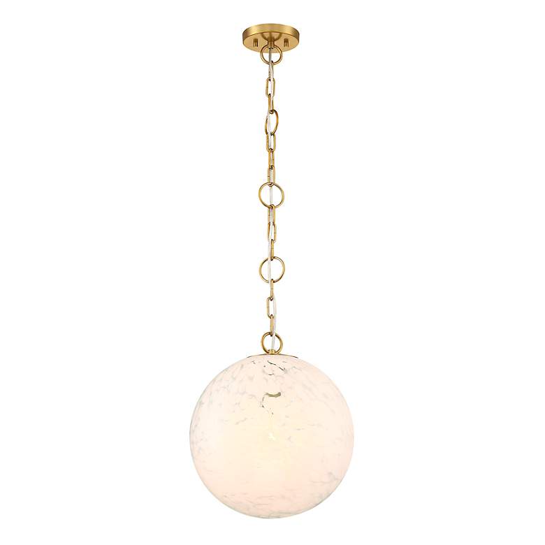 Image 4 Wine Flower 14" Wide Brushed Gold Globe Pendant Light more views