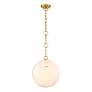 4_Wine Flower 14" Wide Brushed Gold Globe Pendant Light more views