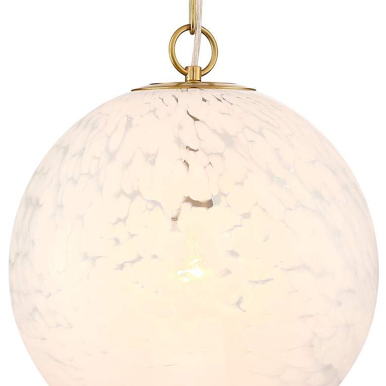 Image 5 Wine Flower 14" Wide Brushed Gold Globe Pendant Light more views
