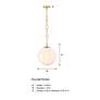 6_Wine Flower 14" Wide Brushed Gold Globe Pendant Light more views